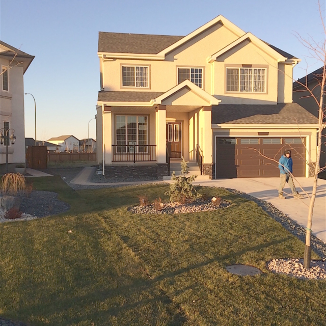 River rock, Rock Garden, Shrubs Tree, Sod, Walkway, Black Granite